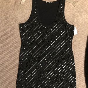 Calvin Klein embellished Black T-shirt Dress